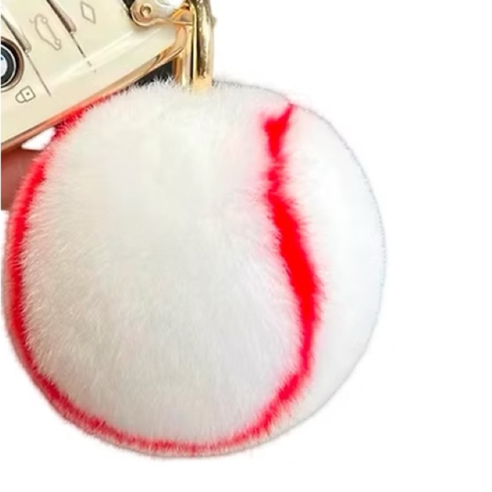 ⚾️ BRAND NEW : Fur Baseball Keychain